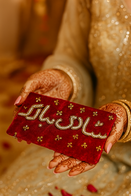 Elegant Handmade Beaded Money Envelope – Wedding Gift Edition