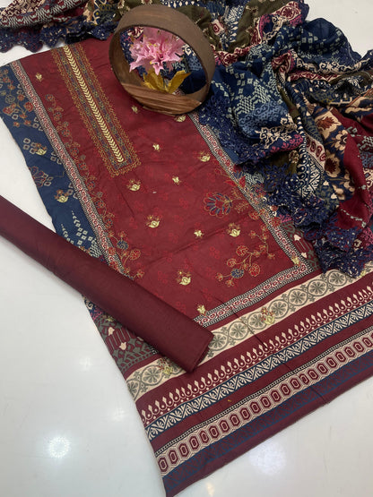 Premium pure lawn - 3 piece