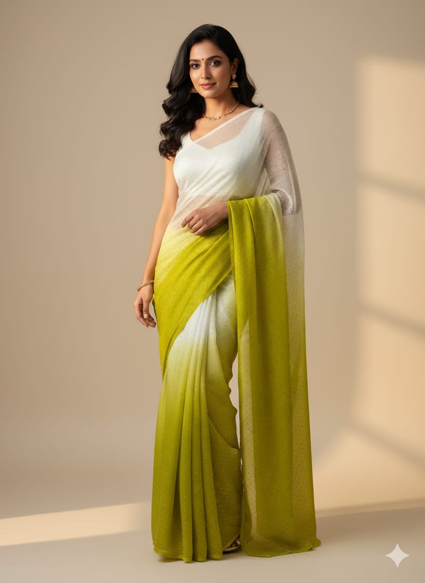 Korean Sheesha Silk sari tie & dyr