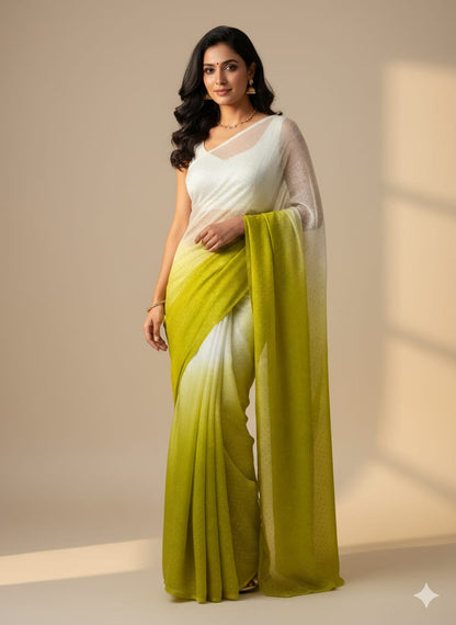 Korean Sheesha Silk sari tie & dyr