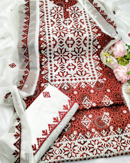 Elegant ajrak Evening Dress