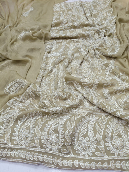 Premium hand emb bamber Chiffon -2 piece