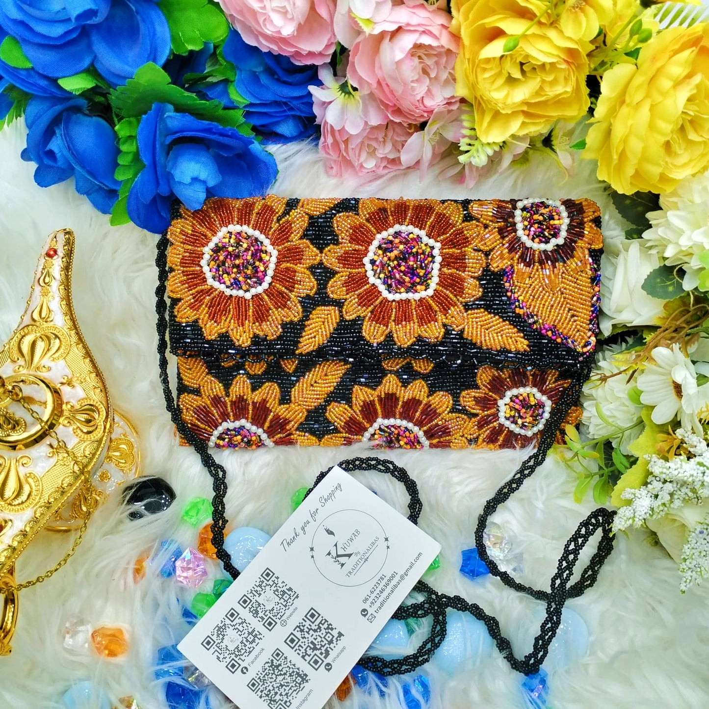 Khubsoorat Beaded Clutch