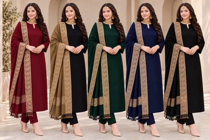 Premium Dhanak wool -3 piece unstitched