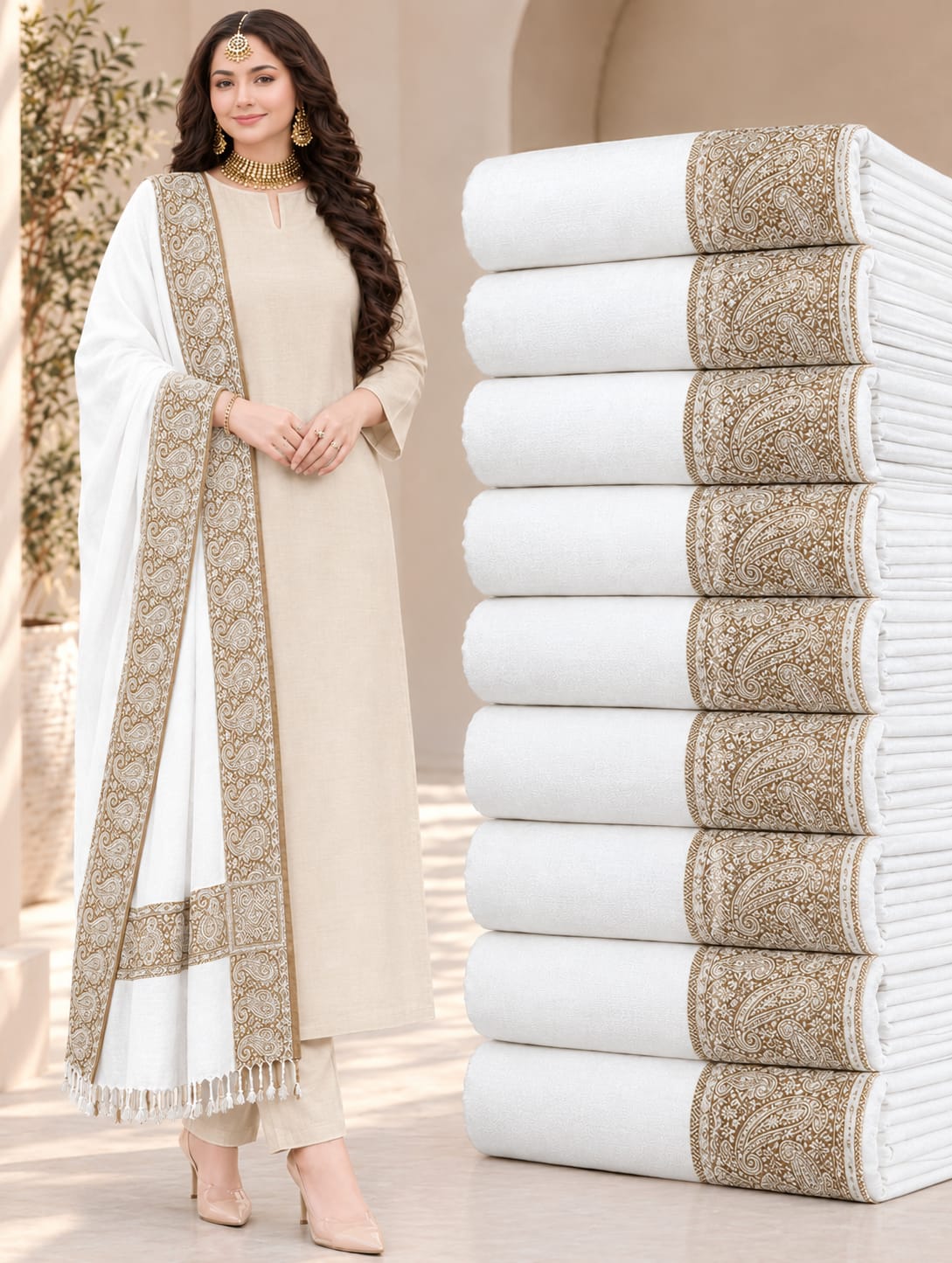 Premium Dhanak wool -3 piece unstitched