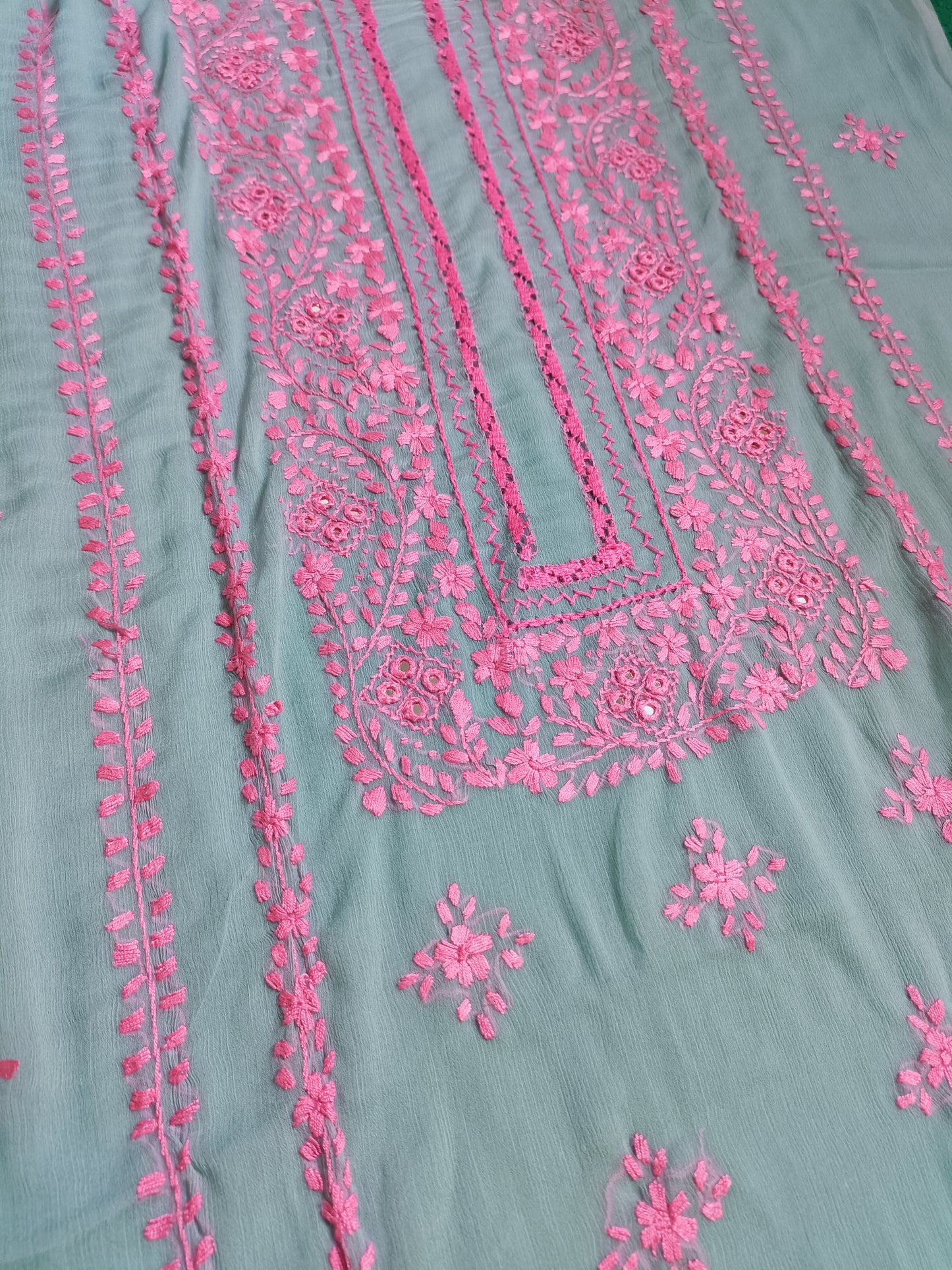 Hand embroidery Chiffon -2 piece