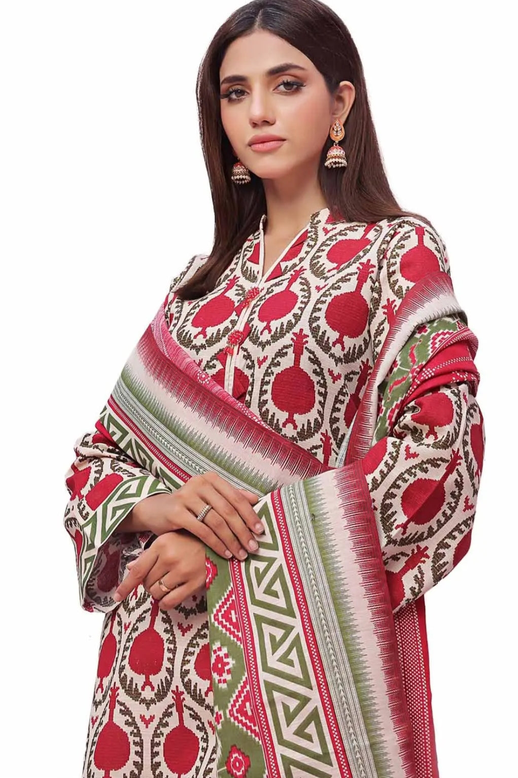 3 Piece Unstitched Printed Khaddar Suit SD-42140