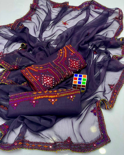 Balochi Emb Lawn -3pc