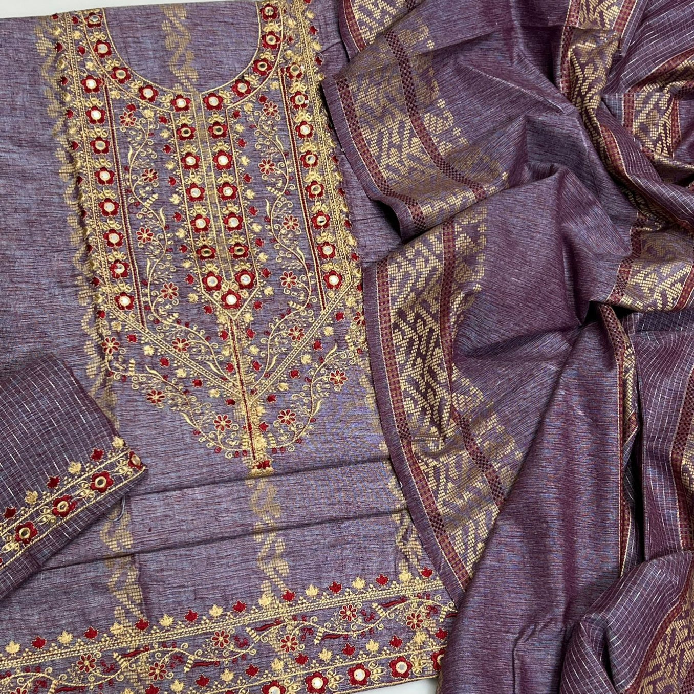 Kurta Style-3pc Krandi khader