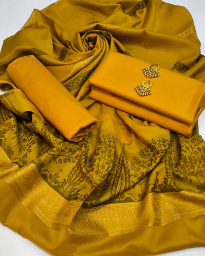 GulRang Premium Lawn Set 3D Broshia Shawl - 3 piece