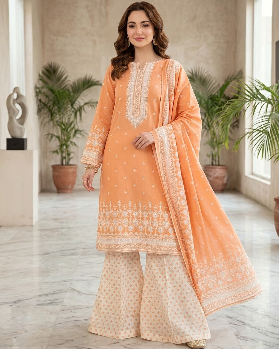 Premium printed Lawn -4 Piece