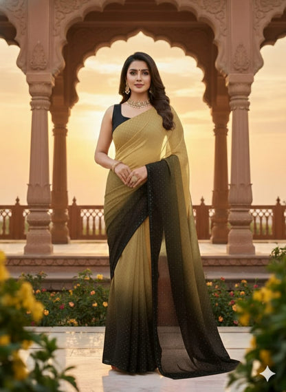 Korean Sheesha Silk sari tie & dyr