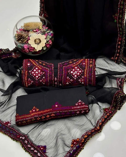 Balochi Emb Lawn -3pc