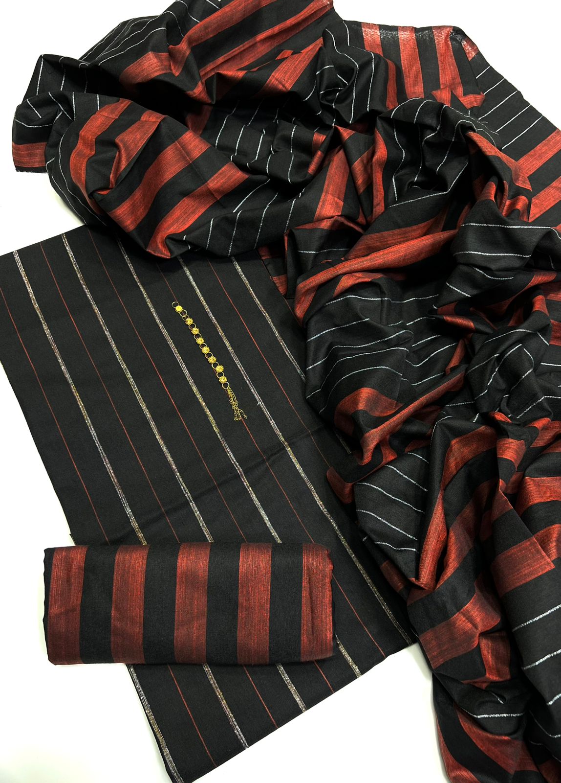 Eid Collection Multani Khadi Sussi with Heavy Velvet Dupatta - 3 Piece