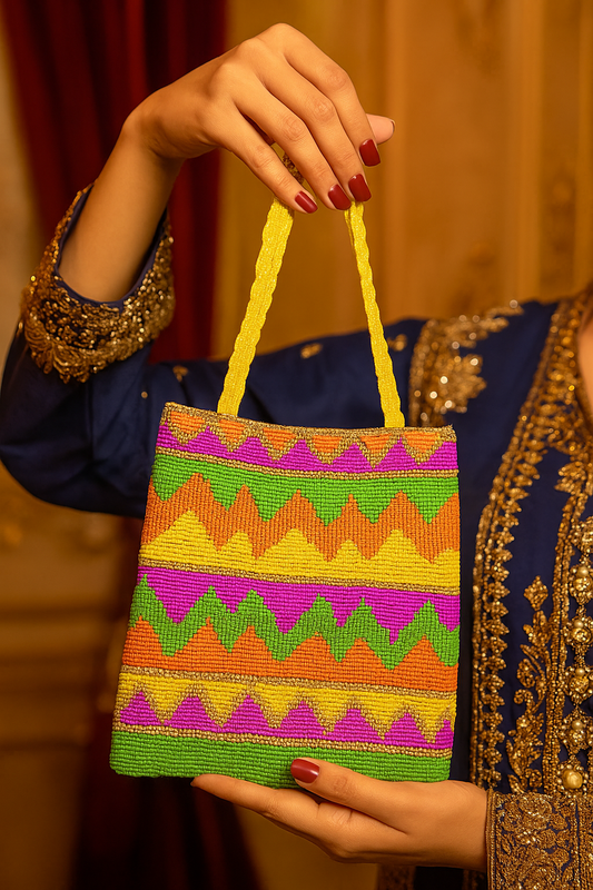 Colorful Zigzag purse