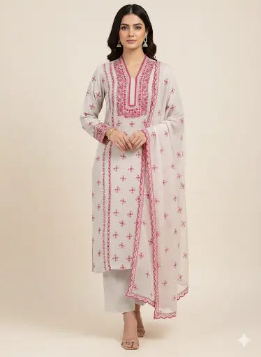 Hand embroidery Chiffon -2 piece
