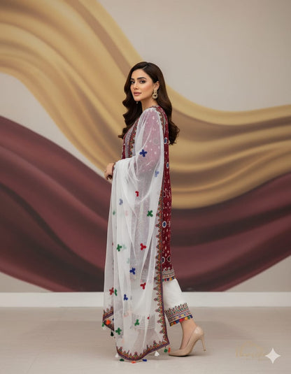 Traditional Ajrak 3-piece