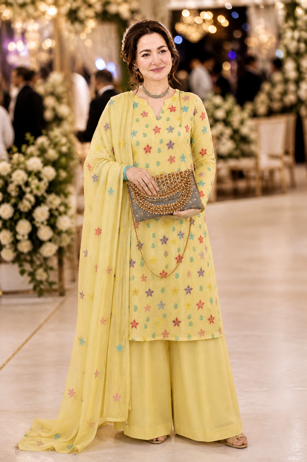 Hand embroidery Chiffon -2 piece