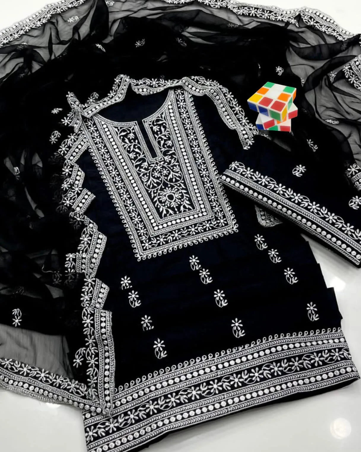 Black Edition Lawn Cotton Heavy Embroidery - 3 Piece