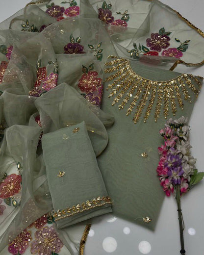 Organza Handpaint - 2 Piece