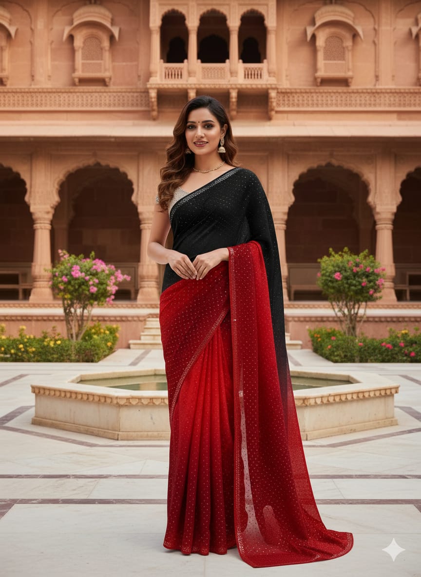 Korean Sheesha Silk sari tie & dyr