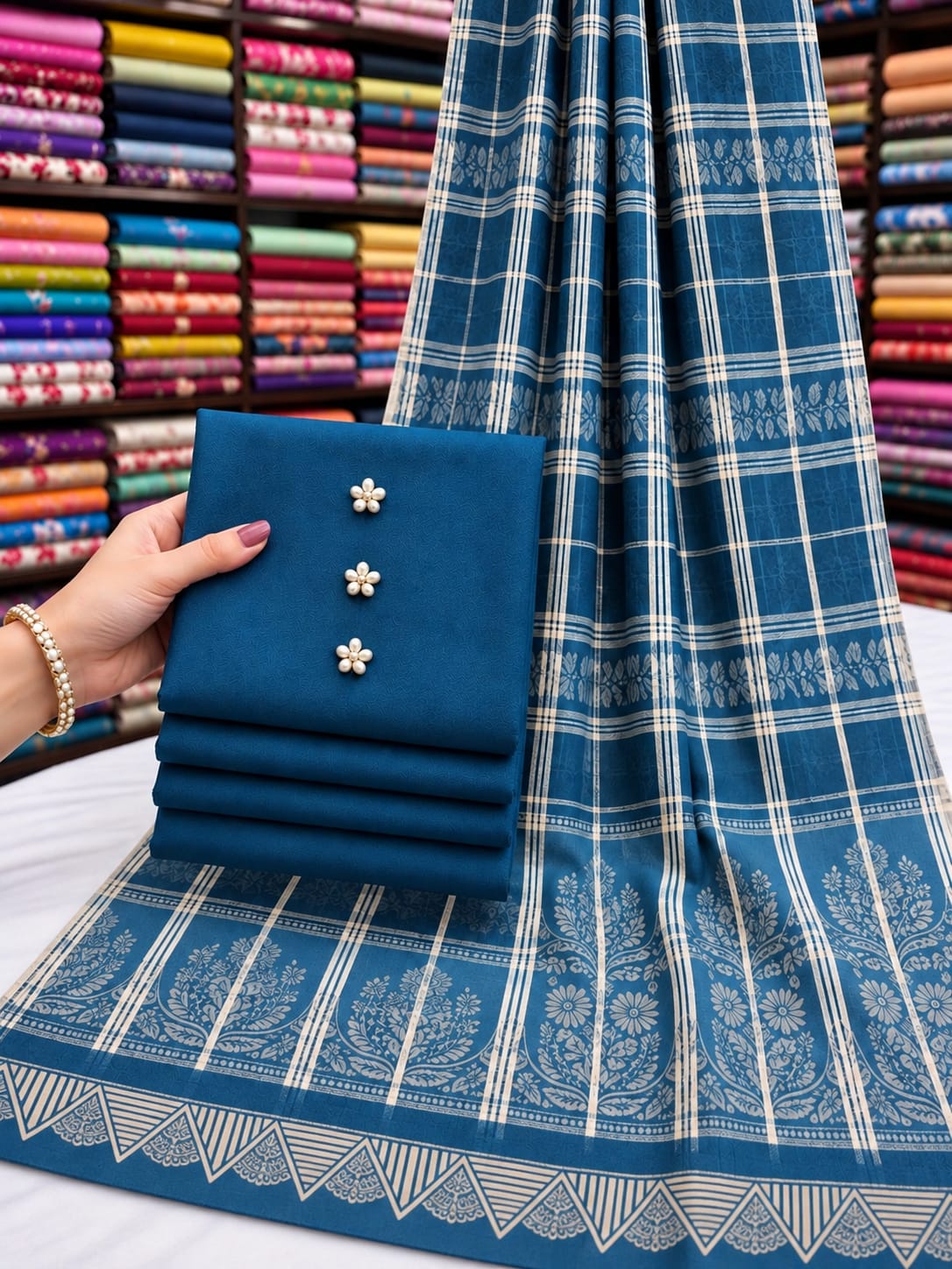 Premium Dhank -3 piece unstitched