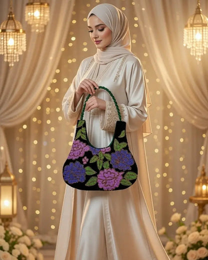 KHUWAB Signature Handmade Beaded Purse – Luxury Ethnic Evening Bag for Eid, Wedding & Party