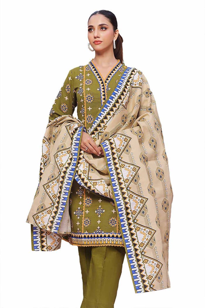 3 Piece Unstitched Printed Khaddar Suit SD-42131