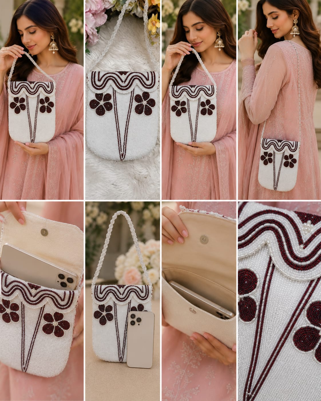 Fancy beaded clutch