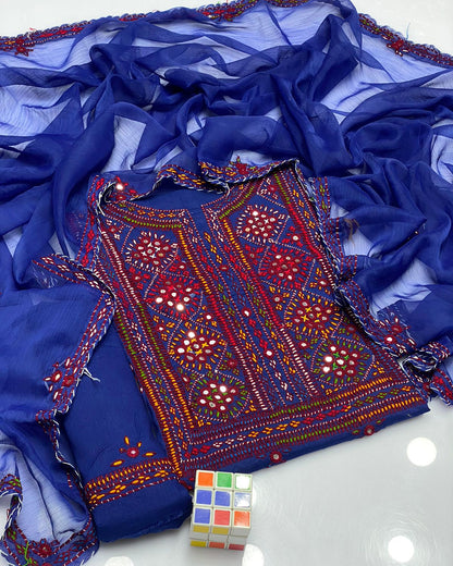Balochi Emb Lawn -3pc