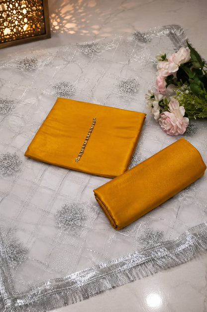 Two tone masouri Net Duppatta - 3 piece