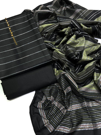 Eid Collection Multani Khadi Sussi with Heavy Velvet Dupatta - 3 Piece