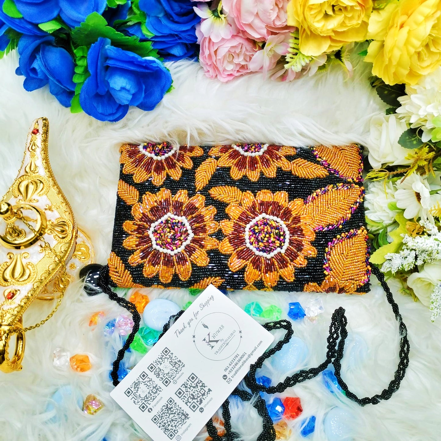 Khubsoorat Beaded Clutch