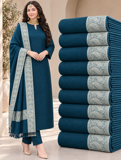 Premium Dhanak wool -3 piece unstitched
