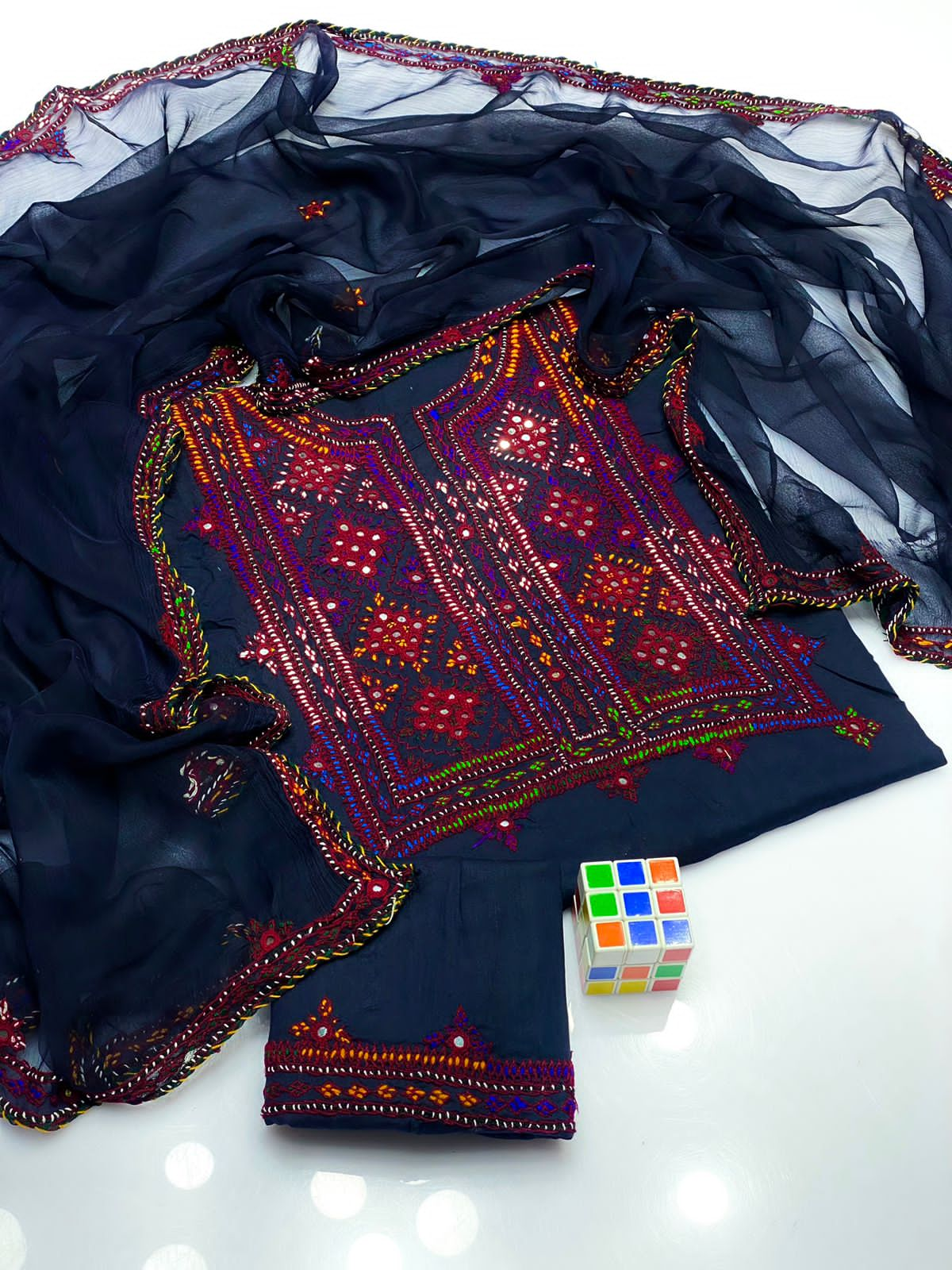 Balochi Emb Lawn -3pc