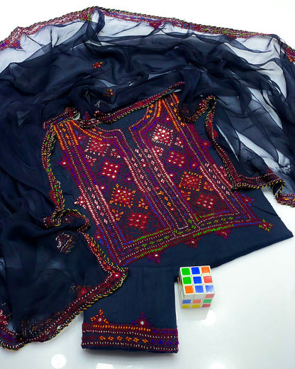 Balochi Emb Lawn -3pc