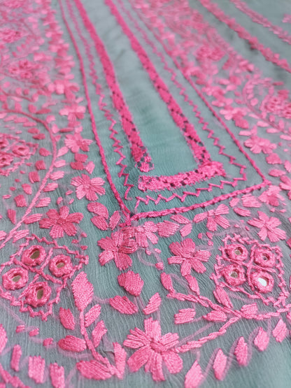 Hand embroidery Chiffon -2 piece