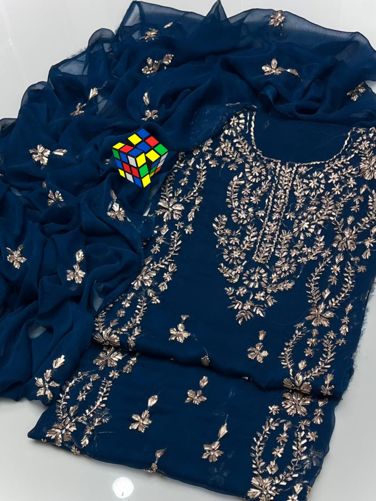 LCD Gotta Gala Kali embroidery - 2 piece