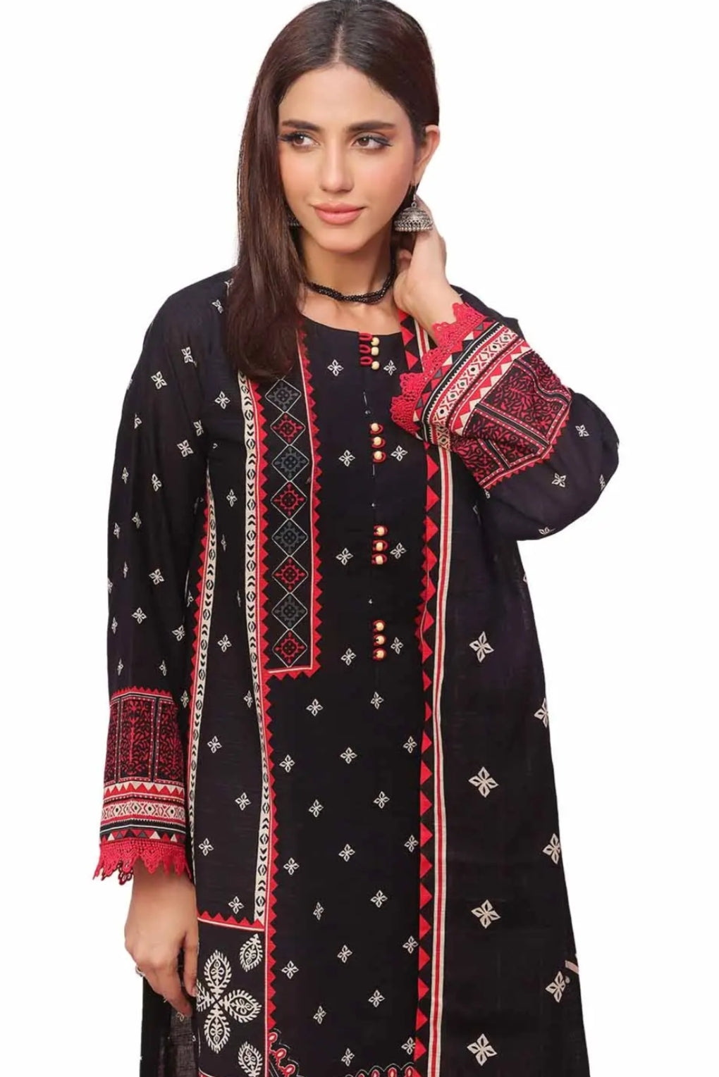 3 Piece Unstitched Printed Khaddar Suit SD-42119