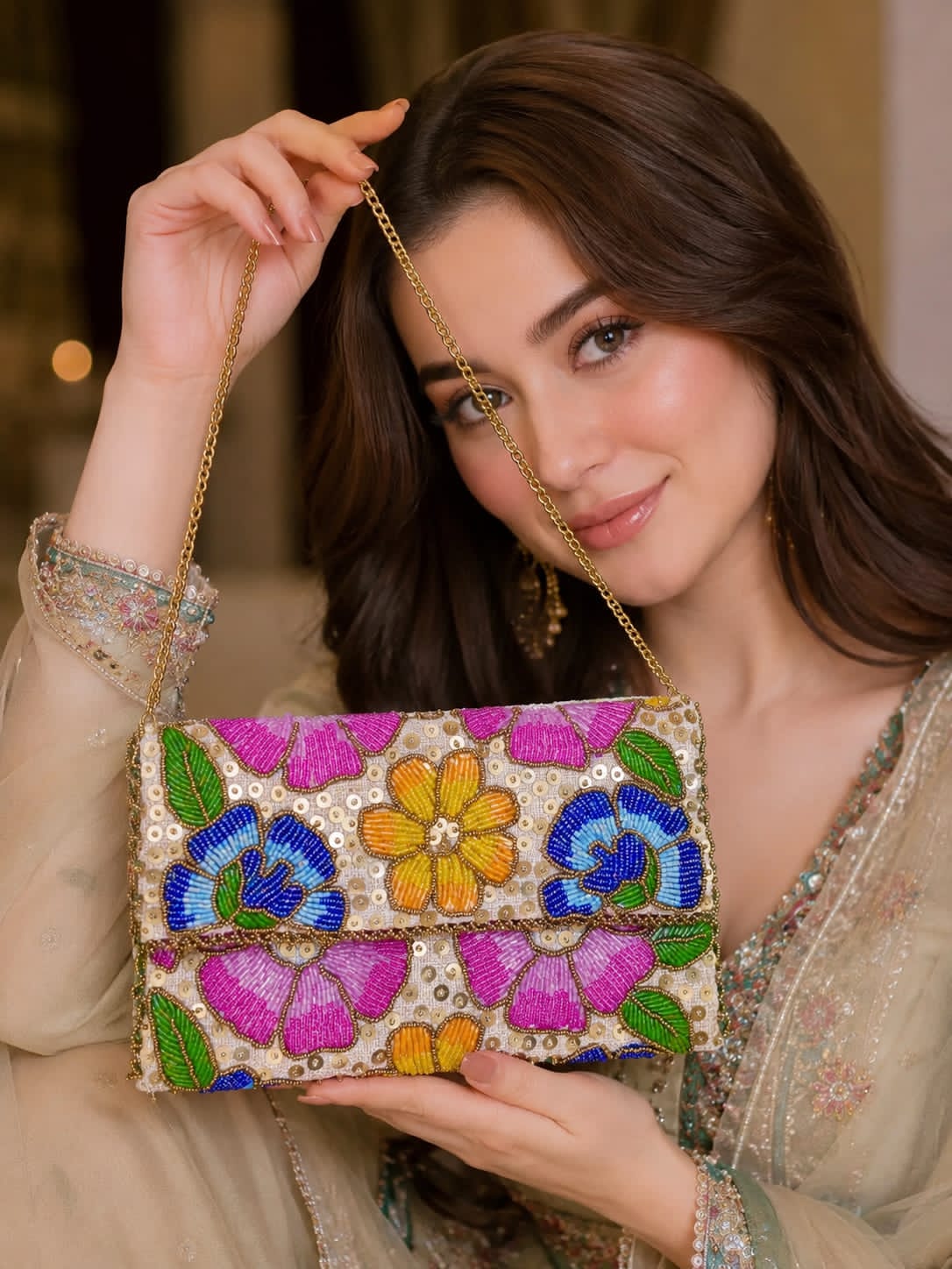 Floral Elegance clutch
