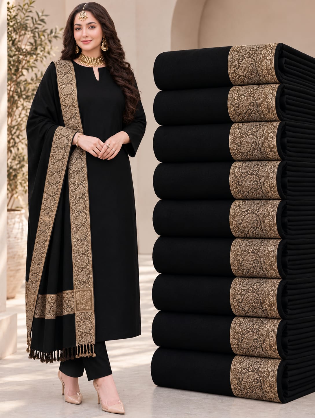 Premium Dhanak wool -3 piece unstitched