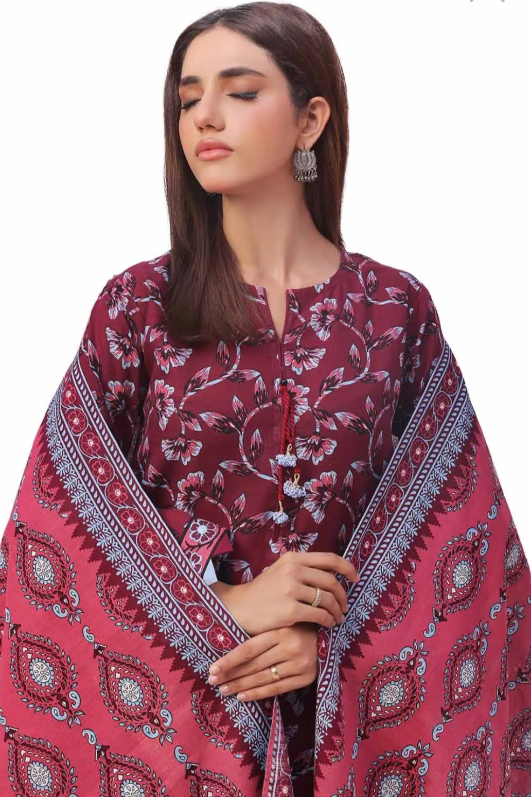 3 Piece Unstitched Printed Khaddar Suit SD-42133