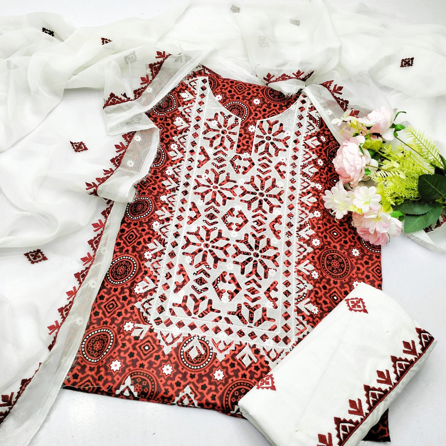 Elegant ajrak Evening Dress