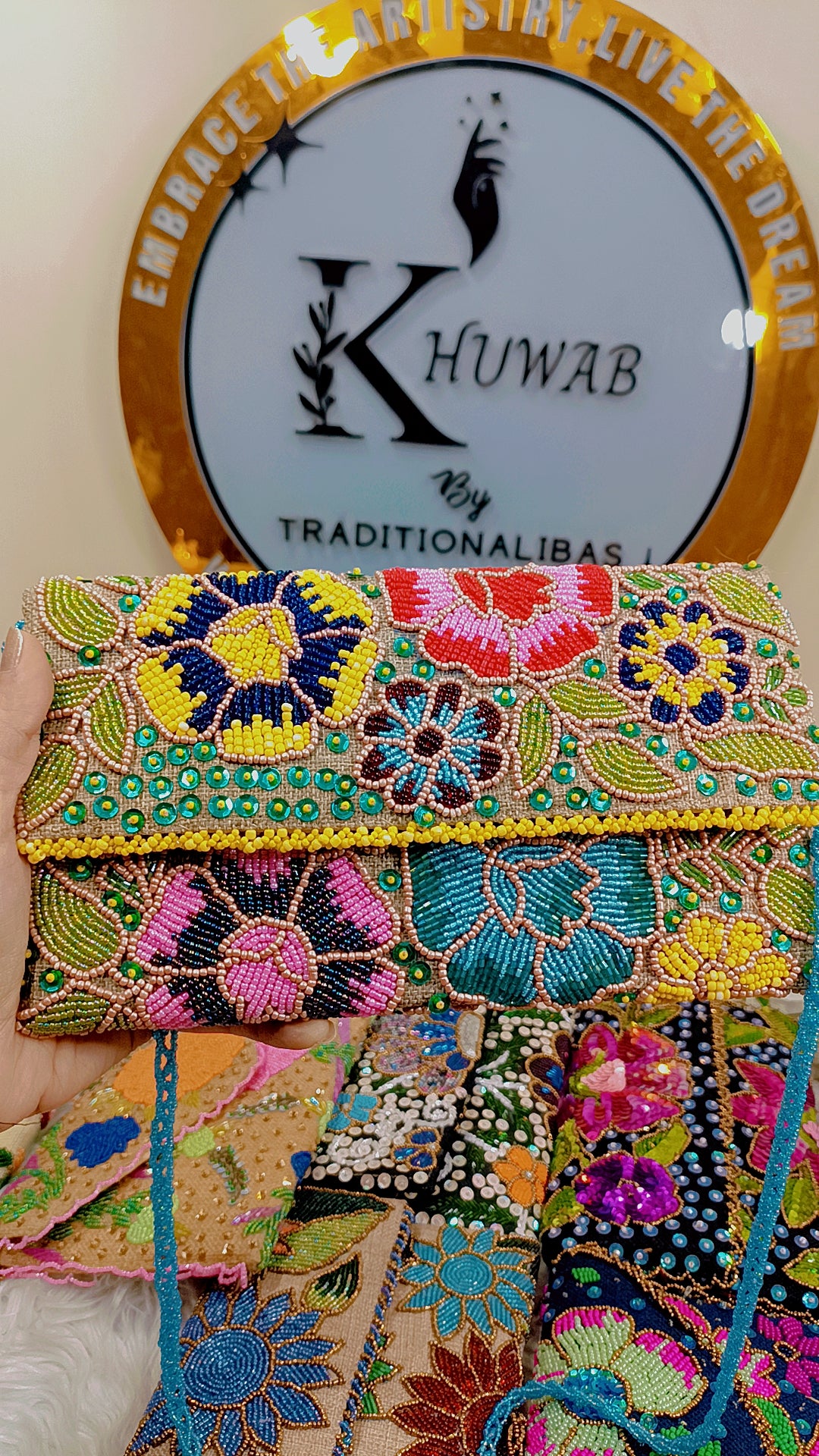 K-Luxe Beaded Clutch