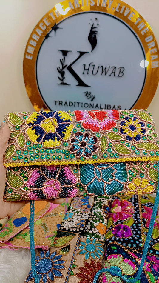 K-Luxe Beaded Clutch