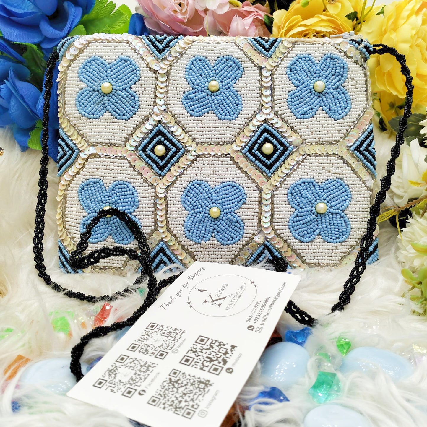 Glamour Glow Beaded purse